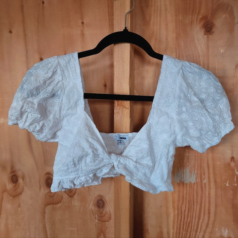 Fashion Nova White Puff Sleeve Blouse "BUY1 GET1 FREE"